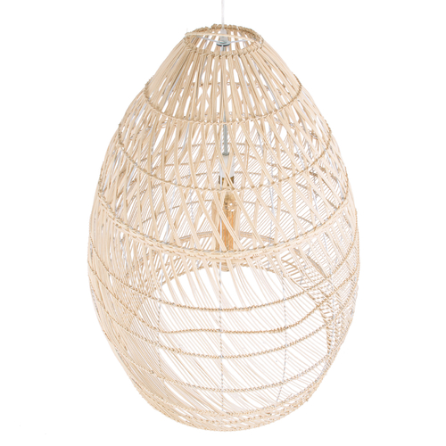 GLOBOSTAR® MALIBU 01811 Boho Κρεμαστό Φωτιστικό Οροφής με Ντουί 1 x E27 AC 220-240V IP20 - Μπεζ - Μ76 x Π76 x Υ100cm