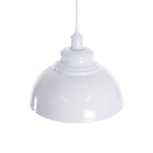 GLOBOSTAR® ANDY 00999 Μοντέρνο Κρεμαστό Φωτιστικό Οροφής με Ντουί 1 x E27 AC 220-240V IP20 - Λευκό & Χρυσό - Μ35 x Π35 x Υ28cm