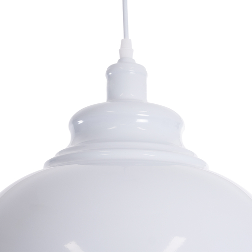 GLOBOSTAR® ANDY 00999 Μοντέρνο Κρεμαστό Φωτιστικό Οροφής με Ντουί 1 x E27 AC 220-240V IP20 - Λευκό & Χρυσό - Μ35 x Π35 x Υ28cm