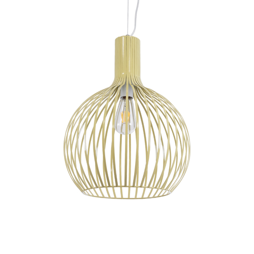 GLOBOSTAR® SCANDI 01267 Vintage Κρεμαστό Φωτιστικό Οροφής με Ντουί 1 x E27 AC 220-240V IP20 - Μπεζ - Μ38 x Π38 x Y50cm