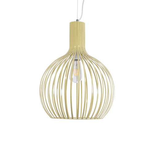 GLOBOSTAR® SCANDI 01267 Vintage Κρεμαστό Φωτιστικό Οροφής με Ντουί 1 x E27 AC 220-240V IP20 - Μπεζ - Μ38 x Π38 x Y50cm