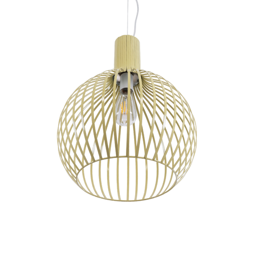 GLOBOSTAR® SCANDI 01267 Vintage Κρεμαστό Φωτιστικό Οροφής με Ντουί 1 x E27 AC 220-240V IP20 - Μπεζ - Μ38 x Π38 x Y50cm