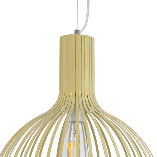 GLOBOSTAR® SCANDI 01267 Vintage Κρεμαστό Φωτιστικό Οροφής με Ντουί 1 x E27 AC 220-240V IP20 - Μπεζ - Μ38 x Π38 x Y50cm