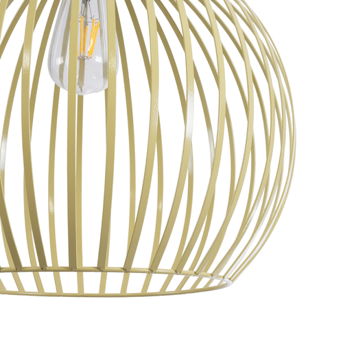 GLOBOSTAR® SCANDI 01267 Vintage Κρεμαστό Φωτιστικό Οροφής με Ντουί 1 x E27 AC 220-240V IP20 - Μπεζ - Μ38 x Π38 x Y50cm