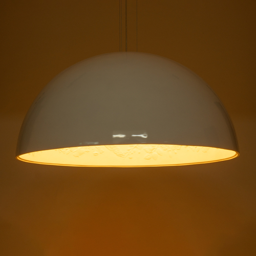 GLOBOSTAR® SERENIA 01273 Μοντέρνο Κρεμαστό Φωτιστικό Οροφής με Ντουί 1 x E27 AC 220-240V IP20 - Λευκό - Μ90 x Π90 x Y40cm