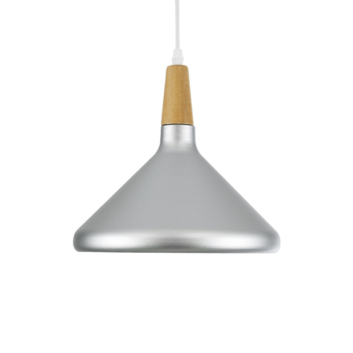 GLOBOSTAR® FELICITA 01277 Μοντέρνο Κρεμαστό Φωτιστικό Οροφής με Ντουί 1 x E27 AC 220-240V IP20 - Ασημί & Μπεζ - Μ30 x Π30 x Υ25cm