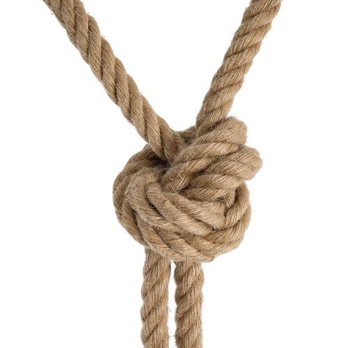 GLOBOSTAR® ROPE 01279 Boho Κρεμαστό Φωτιστικό Οροφής με Ντουί 2 x E27 AC 220-240V IP20 - Μπεζ - Μ30 x Π3.5 x Υ100cm