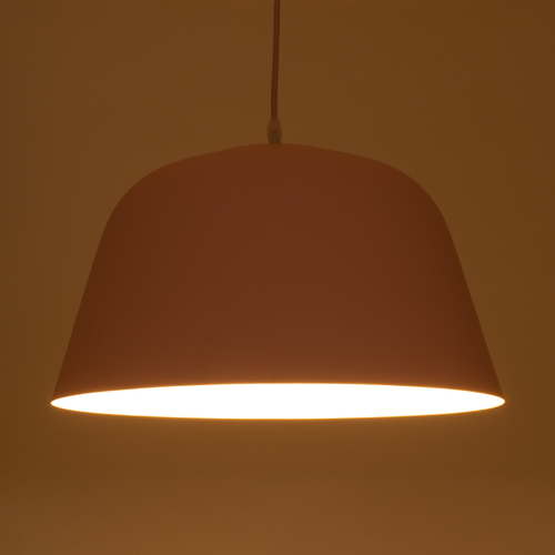 GLOBOSTAR® UPVALE 01284 Μοντέρνο Κρεμαστό Φωτιστικό Οροφής με Ντουί 1 x E27 AC 220-240V IP20 - Ροζ & Λευκό - Μ40 x Π40 x Υ24cm