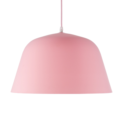 GLOBOSTAR® UPVALE 01284 Μοντέρνο Κρεμαστό Φωτιστικό Οροφής με Ντουί 1 x E27 AC 220-240V IP20 - Ροζ & Λευκό - Μ40 x Π40 x Υ24cm