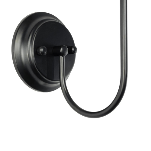 GLOBOSTAR® SHELLY 01299 Vintage Φωτιστικό Τοίχου - Απλίκα με Ντουί 1 x E27 AC 220-240V IP20 - Μαύρο & Μπεζ - Μ13 x Π18 x Υ34cm