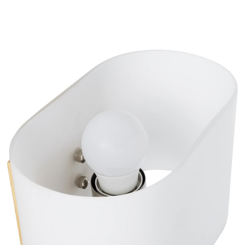 GLOBOSTAR® ELEGANT 01316 Μοντέρνο Φωτιστικό Τοίχου - Απλίκα Ξενοδοχείου Reading Light με Ντουί 1 x E27 LED 3W 360lm 36° AC 220-240V IP20 Θερμό Λευκό 2700K - Bridgelux COB Chip - Λευκό & Μπεζ - Μ15 x Π20 x Υ22.5cm - 2 Χρόνια Εγγύηση