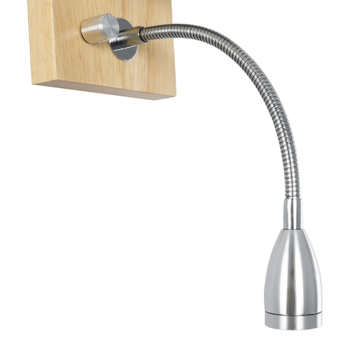 GLOBOSTAR® ELEGANT 01316 Μοντέρνο Φωτιστικό Τοίχου - Απλίκα Ξενοδοχείου Reading Light με Ντουί 1 x E27 LED 3W 360lm 36° AC 220-240V IP20 Θερμό Λευκό 2700K - Bridgelux COB Chip - Λευκό & Μπεζ - Μ15 x Π20 x Υ22.5cm - 2 Χρόνια Εγγύηση