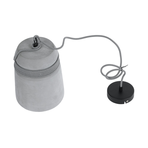 GLOBOSTAR® TRIBECA 01321 Μοντέρνο Κρεμαστό Φωτιστικό Οροφής με Ντουί 1 x E27 AC 220-240V IP20 - Γκρι & Μαύρο - Μ20 x Π20 x Υ26cm