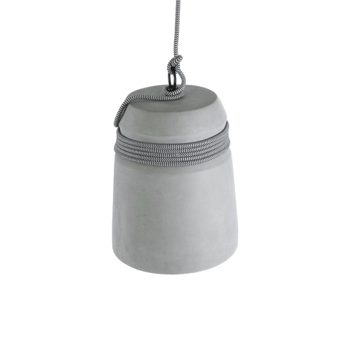 GLOBOSTAR® TRIBECA 01321 Μοντέρνο Κρεμαστό Φωτιστικό Οροφής με Ντουί 1 x E27 AC 220-240V IP20 - Γκρι & Μαύρο - Μ20 x Π20 x Υ26cm