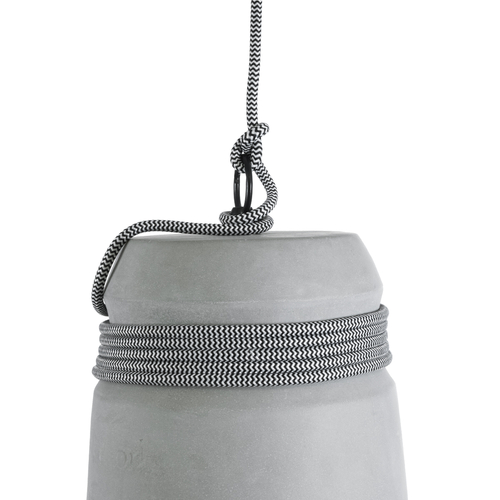 GLOBOSTAR® TRIBECA 01321 Μοντέρνο Κρεμαστό Φωτιστικό Οροφής με Ντουί 1 x E27 AC 220-240V IP20 - Γκρι & Μαύρο - Μ20 x Π20 x Υ26cm