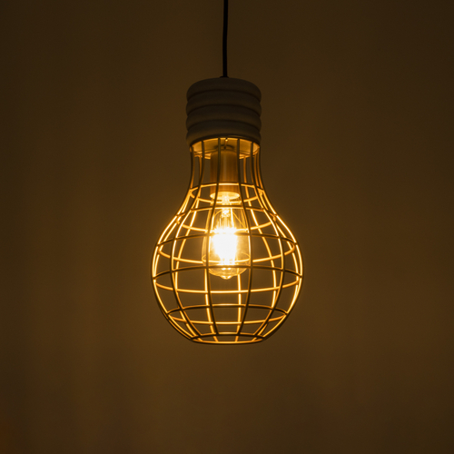 GLOBOSTAR® DURANT 01325 Μοντέρνο Κρεμαστό Φωτιστικό Οροφής με Ντουί 1 x E27 AC 220-240V IP20 - Γκρι & Χρυσό - Μ20 x Π20 x Υ35cm