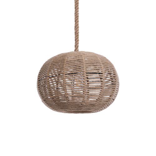 GLOBOSTAR® MANDALA 01331 Vintage Κρεμαστό Φωτιστικό Οροφής με Ντουί 1 x E27 AC 220-240V IP20 - Μπεζ - Μ40 x Π40 x Υ33cm