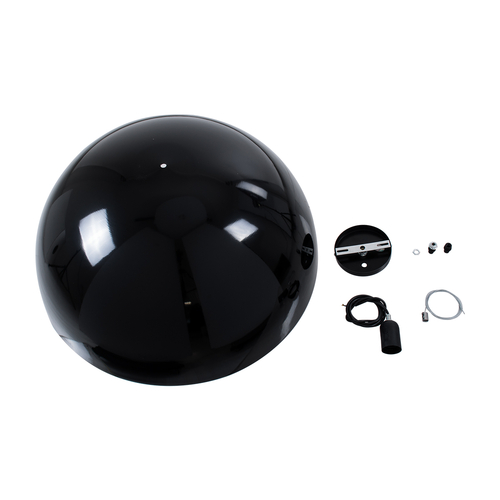 GLOBOSTAR® DIADEMA 01342 Μοντέρνο Κρεμαστό Φωτιστικό Οροφής με Ντουί 1 x E27 AC 220-240V IP20 - Μαύρο & Χρυσό - Μ60 x Π60 x Υ30cm