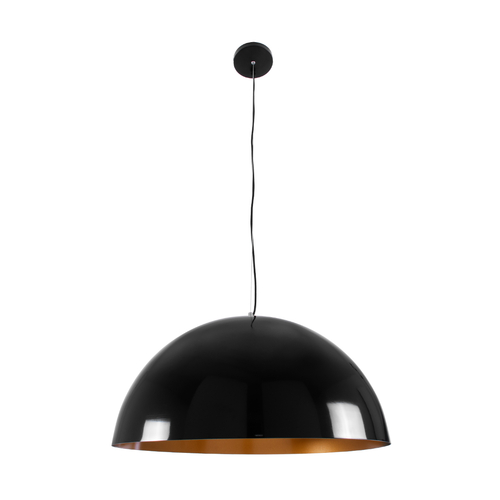 GLOBOSTAR® DIADEMA 01342 Μοντέρνο Κρεμαστό Φωτιστικό Οροφής με Ντουί 1 x E27 AC 220-240V IP20 - Μαύρο & Χρυσό - Μ60 x Π60 x Υ30cm