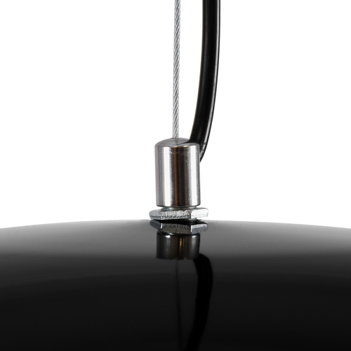 GLOBOSTAR® DIADEMA 01342 Μοντέρνο Κρεμαστό Φωτιστικό Οροφής με Ντουί 1 x E27 AC 220-240V IP20 - Μαύρο & Χρυσό - Μ60 x Π60 x Υ30cm