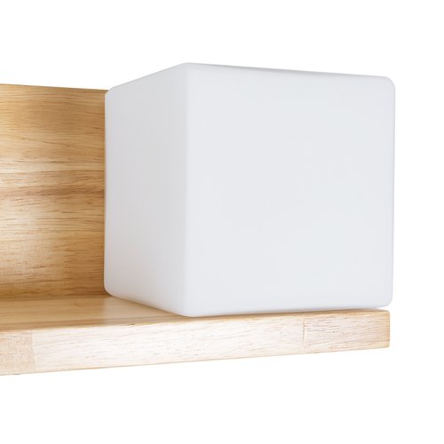 GLOBOSTAR® AMITY 01366 Μοντέρνο Φωτιστικό Τοίχου - Απλίκα με Ντουί 1 x E27 AC 220-240V IP20 - Μπεζ & Λευκό - Μ30 x Π14.5 x Υ15cm