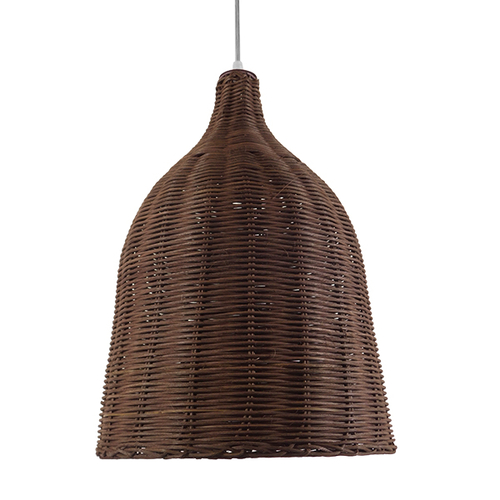 GLOBOSTAR® BAHAMAS 01367 Boho Κρεμαστό Φωτιστικό Οροφής με Ντουί 1 x E27 AC 220-240V IP20 - Καφέ - Μ30 x Π30 x Υ40cm