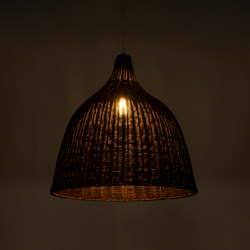 GLOBOSTAR® BAHAMAS 01368 Boho Κρεμαστό Φωτιστικό Οροφής με Ντουί 1 x E27 AC 220-240V IP20 - Καφέ - Μ45 x Π45 x Υ45cm