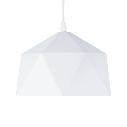 GLOBOSTAR® HEXAGON 01377 Μοντέρνο Κρεμαστό Φωτιστικό Οροφής με Ντουί 1 x E27 AC 220-240V IP20 - Λευκό & Χρυσό - Μ21.5 x Π21.5 x Y15cm