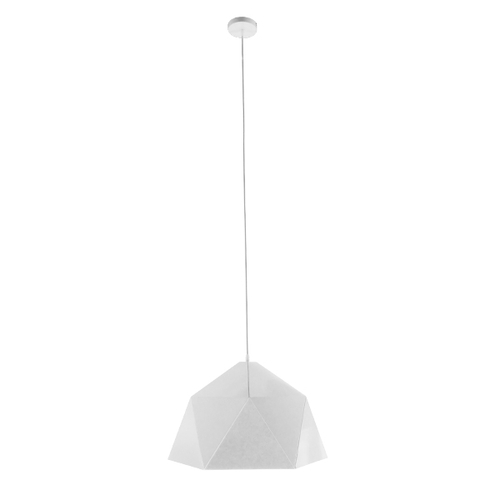 GLOBOSTAR® HEXAGON 01378 Μοντέρνο Κρεμαστό Φωτιστικό Οροφής με Ντουί 1 x E27 AC 220-240V IP20 - Λευκό & Χρυσό - Μ46 x Π46 x Y25cm