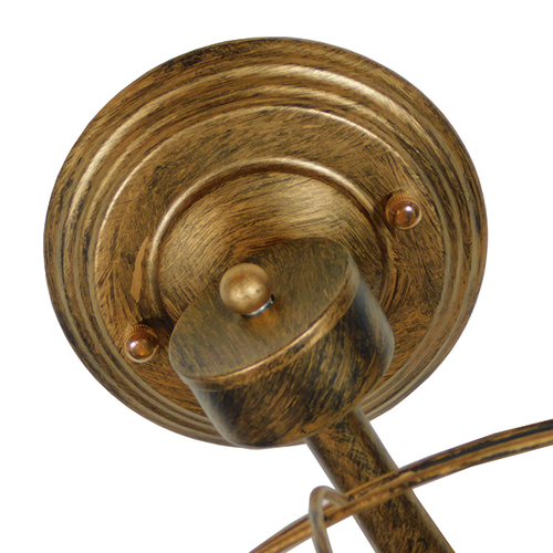 GLOBOSTAR® FAN 01381 Vintage Φωτιστικό Τοίχου - Απλίκα με Ντουί 5 x E27 AC 220-240V IP20 - Μπρούτζινο - Μ46 x Π22 x Υ46cm