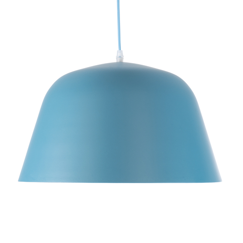 GLOBOSTAR® UPVALE 01286 Μοντέρνο Κρεμαστό Φωτιστικό Οροφής με Ντουί 1 x E27 AC 220-240V IP20 - Γαλάζιο & Λευκό - Μ40 x Π40 x Υ24cm