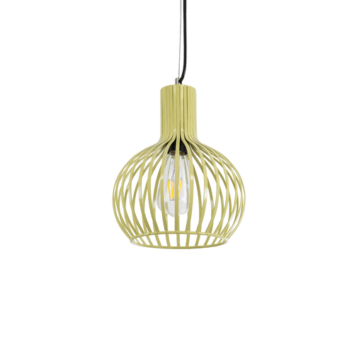 GLOBOSTAR® SCANDI 01387 Vintage Κρεμαστό Φωτιστικό Οροφής με Ντουί 1 x E27 AC 220-240V IP20 - Μπεζ - Μ23 x Π23 x Υ30cm