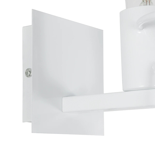 GLOBOSTAR® LITTLEMAN 01389 Μοντέρνο Φωτιστικό Τοίχου - Απλίκα με Ντουί 1 x E27 AC 220-240V IP20 - Λευκό - Μ12 x Π19 x Υ17cm