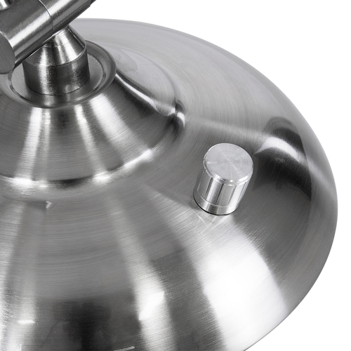 GloboStar® OFFICE 01393 Μοντέρνο Επιτραπέζιο Φωτιστικό Πορτατίφ Μονόφωτο 1 x E27 IP20 Ασημί Μέταλλο - Μ14 x Π14 x Υ80cm