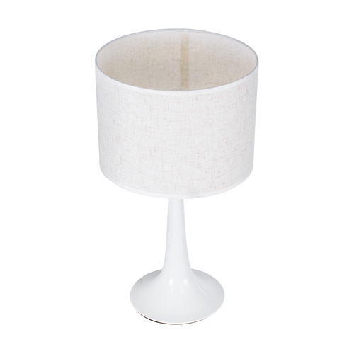 GLOBOSTAR® AMBROSIA 01395 Μοντέρνο Επιτραπέζιο Φωτιστικό Πορτατίφ με Ντουί 1 x E27 AC 220-240V IP20 - Λευκό - Μ25 x Π25 x Υ46cm