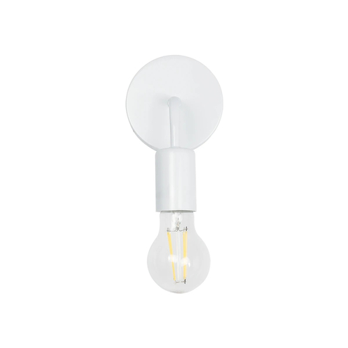 GLOBOSTAR® DON 01397 Vintage Φωτιστικό Τοίχου - Απλίκα με Ντουί 1 x E27 AC 220-240V IP20 - Λευκό - Μ10 x Π7 x Υ16cm