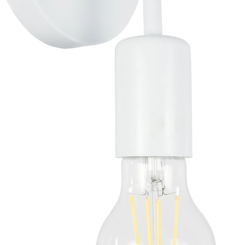 GLOBOSTAR® DON 01397 Vintage Φωτιστικό Τοίχου - Απλίκα με Ντουί 1 x E27 AC 220-240V IP20 - Λευκό - Μ10 x Π7 x Υ16cm