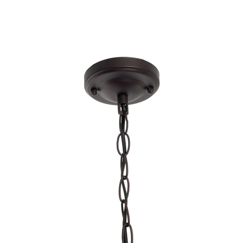 GLOBOSTAR® LINCOLN 01399 Vintage Κρεμαστό Φωτιστικό Οροφής με Ντουί 1 x E27 AC 220-240V IP20 - Καφέ & Διάφανο - Μ19 x Π19 x Υ20cm