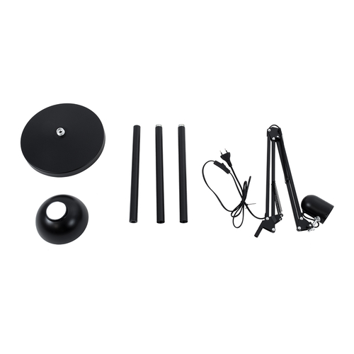 GLOBOSTAR® AUDREY 01468 Vintage Επιδαπέδιο Φωτιστικό με Ντουί 1 x E27 AC 220-240V IP20 - Μαύρο - Μ15 x Π15 x Υ190cm