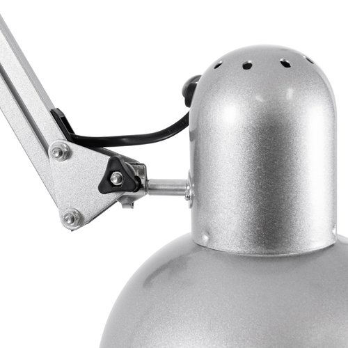 GLOBOSTAR® AUDREY 01469 Vintage Επιδαπέδιο Φωτιστικό με Ντουί 1 x E27 AC 220-240V IP20 - Ασημί - Μ15 x Π15 x Υ190cm