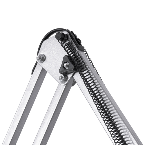 GLOBOSTAR® AUDREY 01469 Vintage Επιδαπέδιο Φωτιστικό με Ντουί 1 x E27 AC 220-240V IP20 - Ασημί - Μ15 x Π15 x Υ190cm