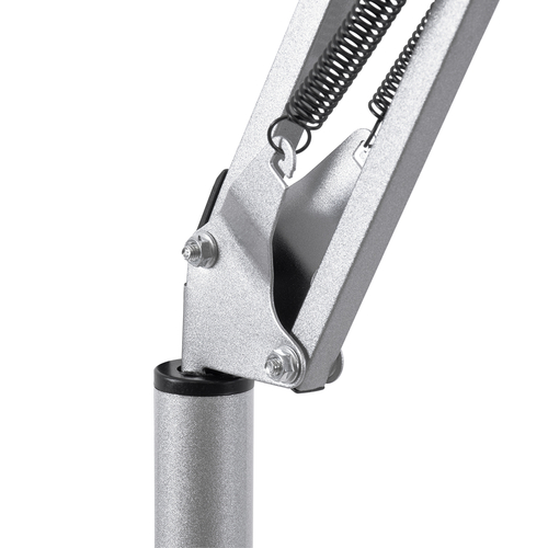 GLOBOSTAR® AUDREY 01469 Vintage Επιδαπέδιο Φωτιστικό με Ντουί 1 x E27 AC 220-240V IP20 - Ασημί - Μ15 x Π15 x Υ190cm