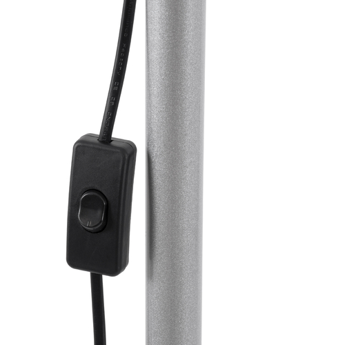 GLOBOSTAR® AUDREY 01469 Vintage Επιδαπέδιο Φωτιστικό με Ντουί 1 x E27 AC 220-240V IP20 - Ασημί - Μ15 x Π15 x Υ190cm