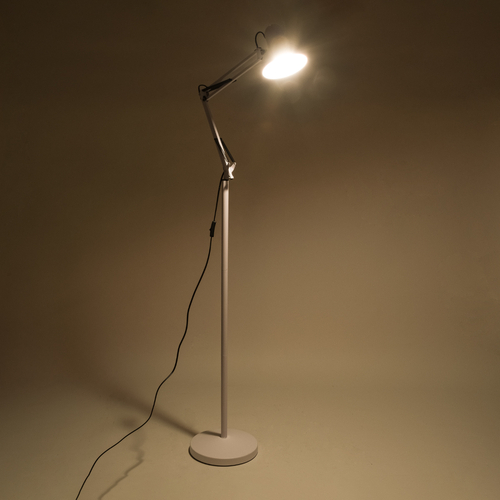 GLOBOSTAR® AUDREY 01471 Vintage Επιδαπέδιο Φωτιστικό με Ντουί 1 x E27 AC 220-240V IP20 - Λευκό - Μ15 x Π15 x Υ190cm