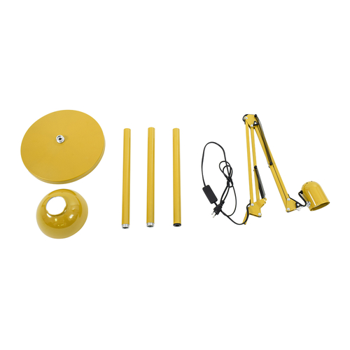 GLOBOSTAR® AUDREY 01472 Μοντέρνο Επιδαπέδιο Φωτιστικό με Ντουί 1 x E27 AC 220-240V IP20 - Κίτρινο - Μ15 x Π15 x Υ190cm