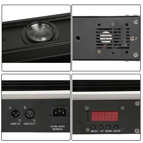 GLOBOSTAR® BAR 51132 Stage Κινούμενη Ρομποτική Κεφαλή Super Beam LED 160W 8° AC 220-240V IP20 8 x 20W CREE Chip Πολύχρωμο RGBW Dimmable DMX512 Protocol 9/38 Channels - Μ110 x Π13.2 x Υ15.5cm - 2 Χρόνια Εγγύηση