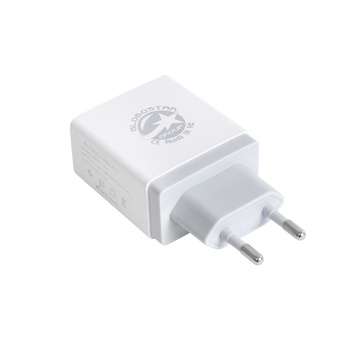 GloboStar® 69997 Φορτιστής Πρίζας Charger 4 x Type-A USB Port DC 5V 5.1A Max 5W