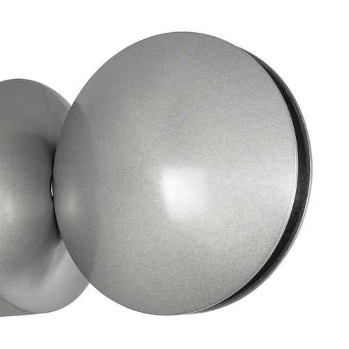 GLOBOSTAR® SEPTUM 93067 Μοντέρνο Φωτιστικό Τοίχου - Απλίκα LED 9W 1150lm 1° AC 220-240V IP44 Μπλε - CREE XPE Chip & TÜV SÜD Driver - Γκρι Ανθρακί Ματ - Μ12 x Π11 x Υ17cm - 5 Χρόνια Εγγύηση