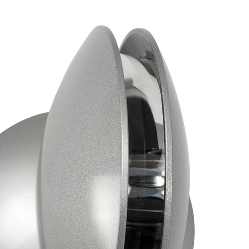 GLOBOSTAR® SEPTUM 93067 Μοντέρνο Φωτιστικό Τοίχου - Απλίκα LED 9W 1150lm 1° AC 220-240V IP44 Μπλε - CREE XPE Chip & TÜV SÜD Driver - Γκρι Ανθρακί Ματ - Μ12 x Π11 x Υ17cm - 5 Χρόνια Εγγύηση