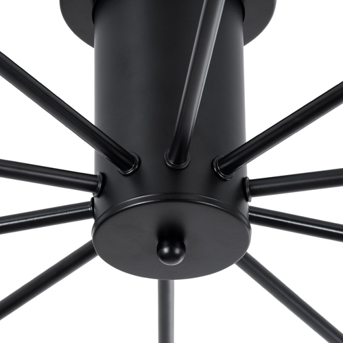 GLOBOSTAR® OLINDA 01244 Μοντέρνο Φωτιστικό Οροφής με Ντουί 10 x E27 AC 220-240V IP20 - Μαύρο & Χρυσό - Μ102 x Π102 x Υ17cm